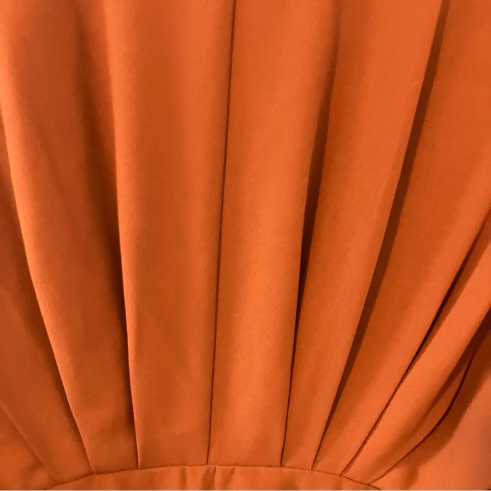NWT Alexia Admor August Brown Drape Fit N Flare Midi Dress - 10 - Picture 11 of 12